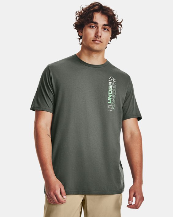 เสื้อแขนสั้น UA Outdoor Climbing สำหรับผู้ชาย in Green image number 0